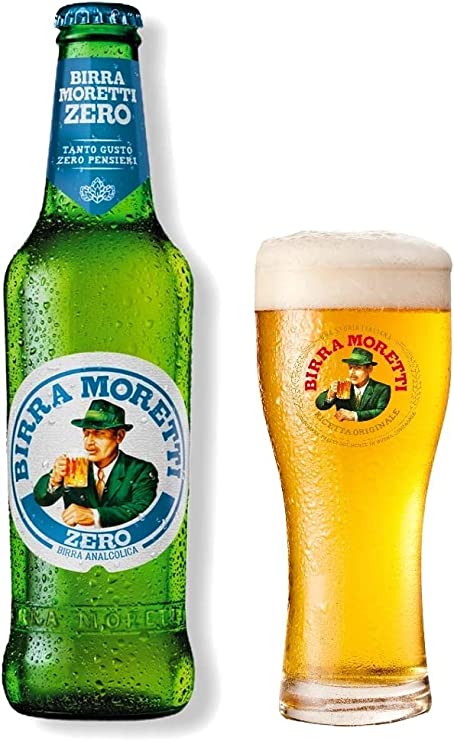 Birra Moretti Zero 0,3l- alkoholfrei -  Der Geschmack Italiens mit 0,0% Vol.