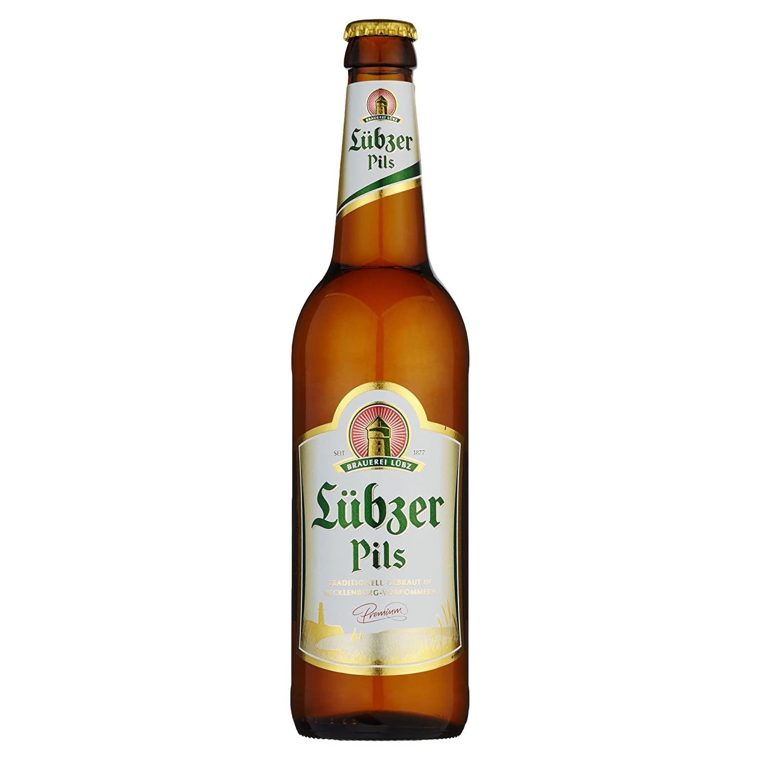 Lübzer Pils 0,5l - Deutsches Pilsner Bier mit 4,9% Vol.