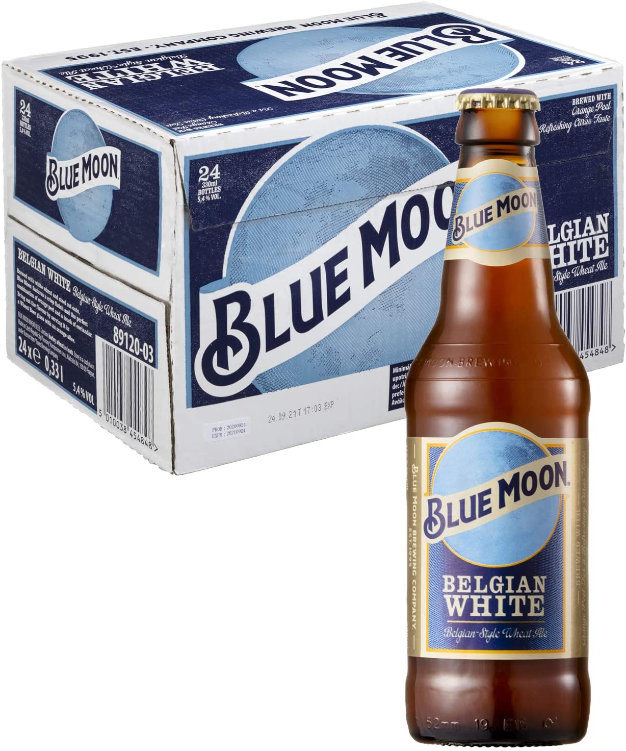 Blue Moon Craft Beer - Belgian Style Wheat Ale mit 5,4%Vol.