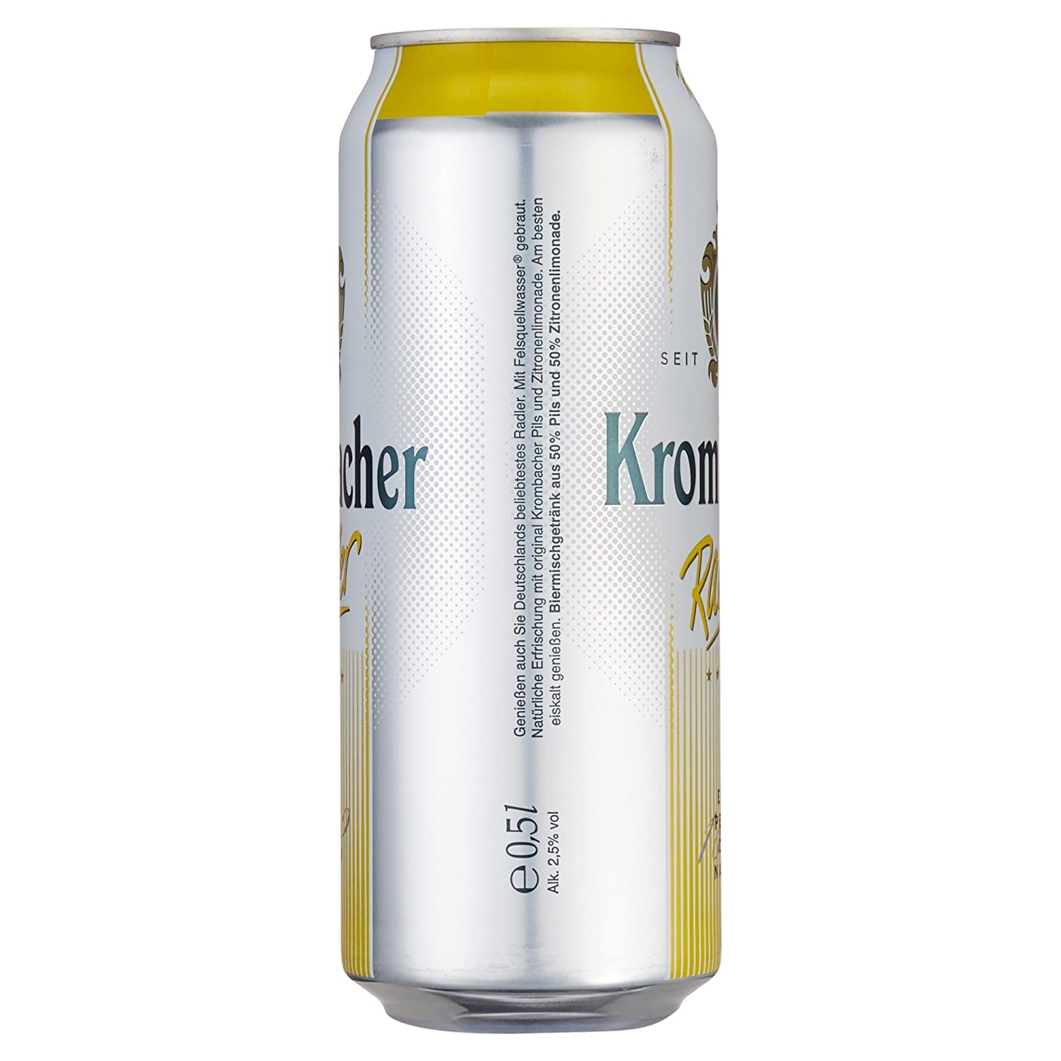 Krombacher Radler 0,5l in der Dose mit 2,5% Vol.