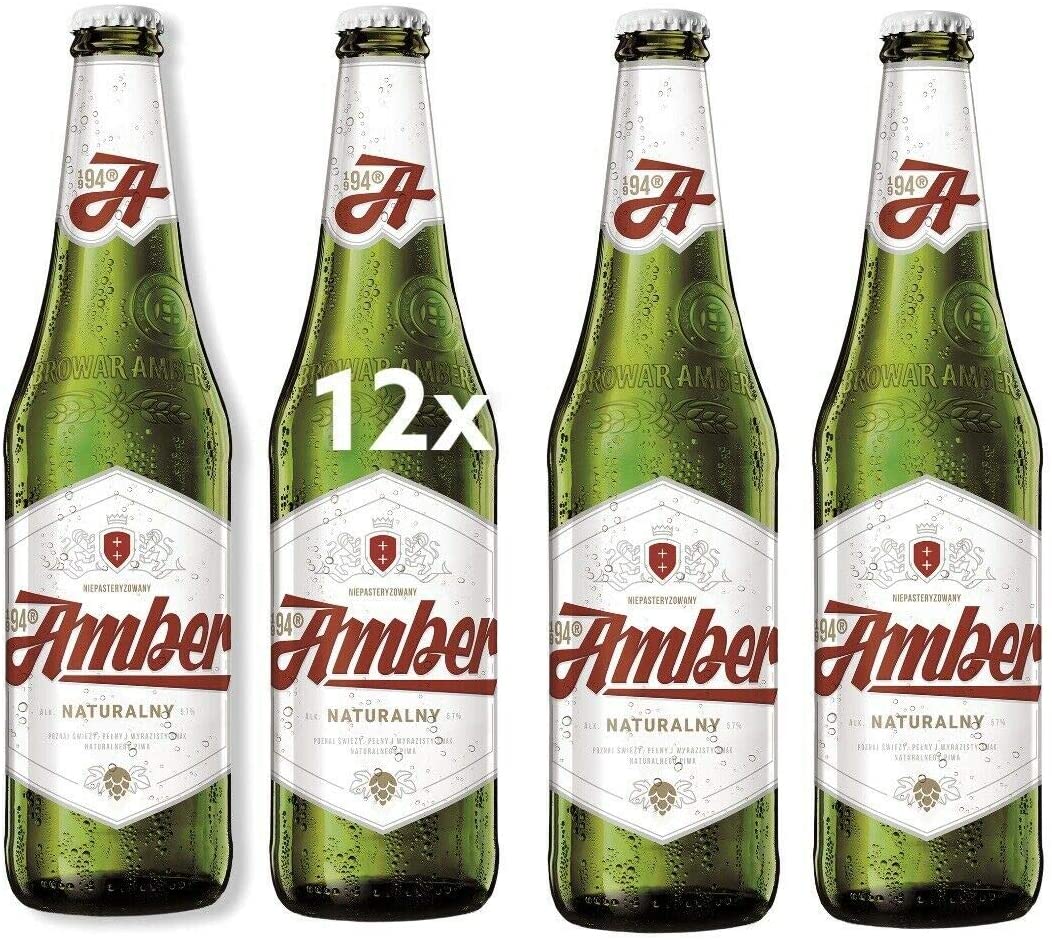 Amber Naturalny 0,5l - Bier pasteurisiertes Lager aus Polen mit 5,7% Vol.