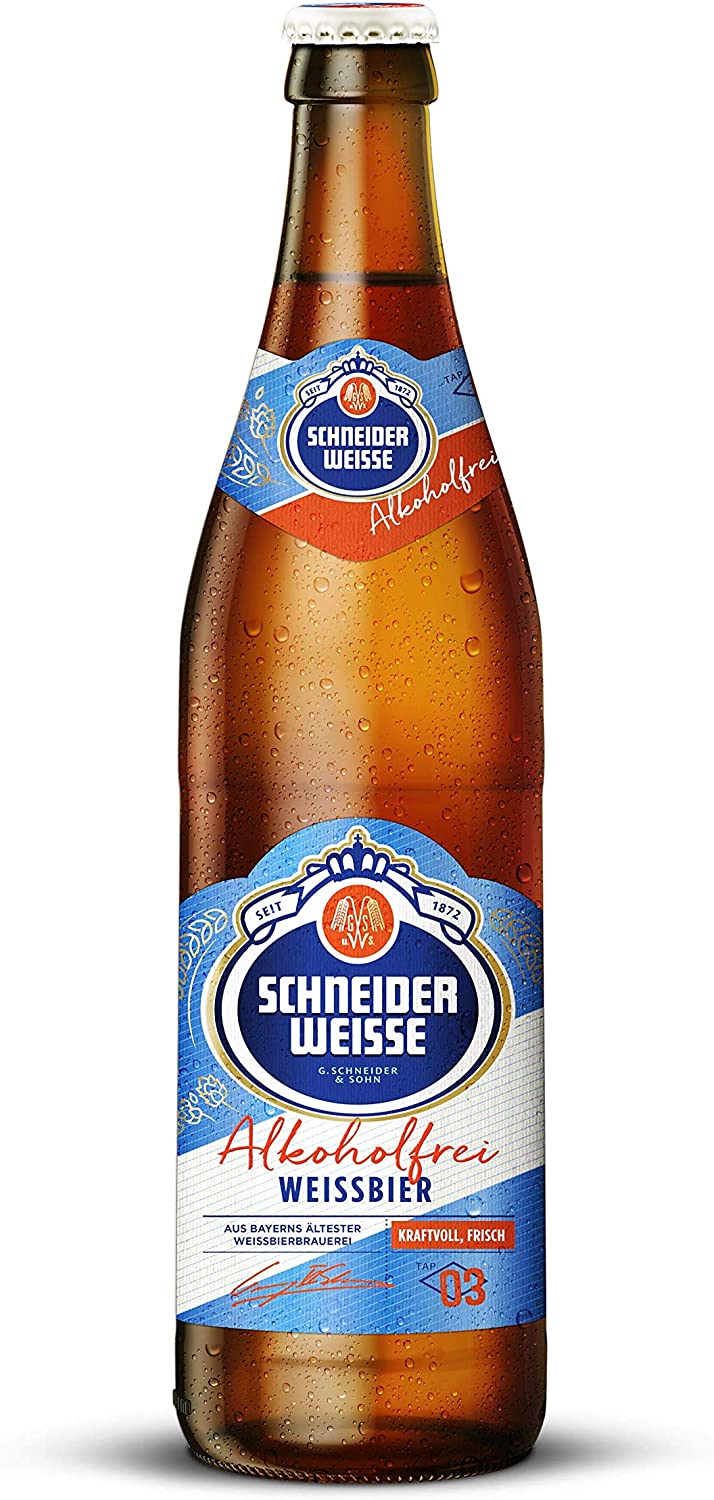 Schneider Weisse - Alkoholfrei (TAP 3/20 Flaschen à 0,5 l/weniger als 0,5% vol.) inc. 1.60€ MEHRWEG Pfand