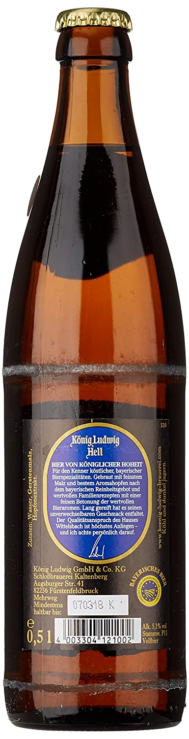 König Ludwig Helles- Bayrisches Bier mit 5,1% Alc.