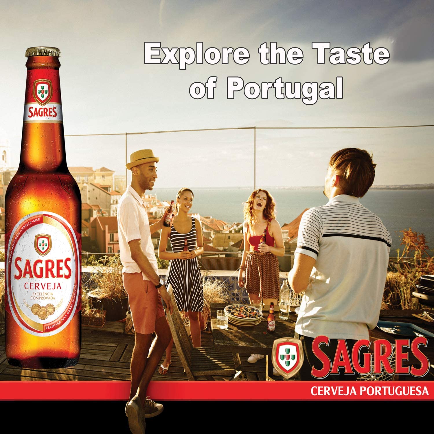Sagres 0,33l- Das Lagerbier aus Portugal mit 5,0% Vol.
