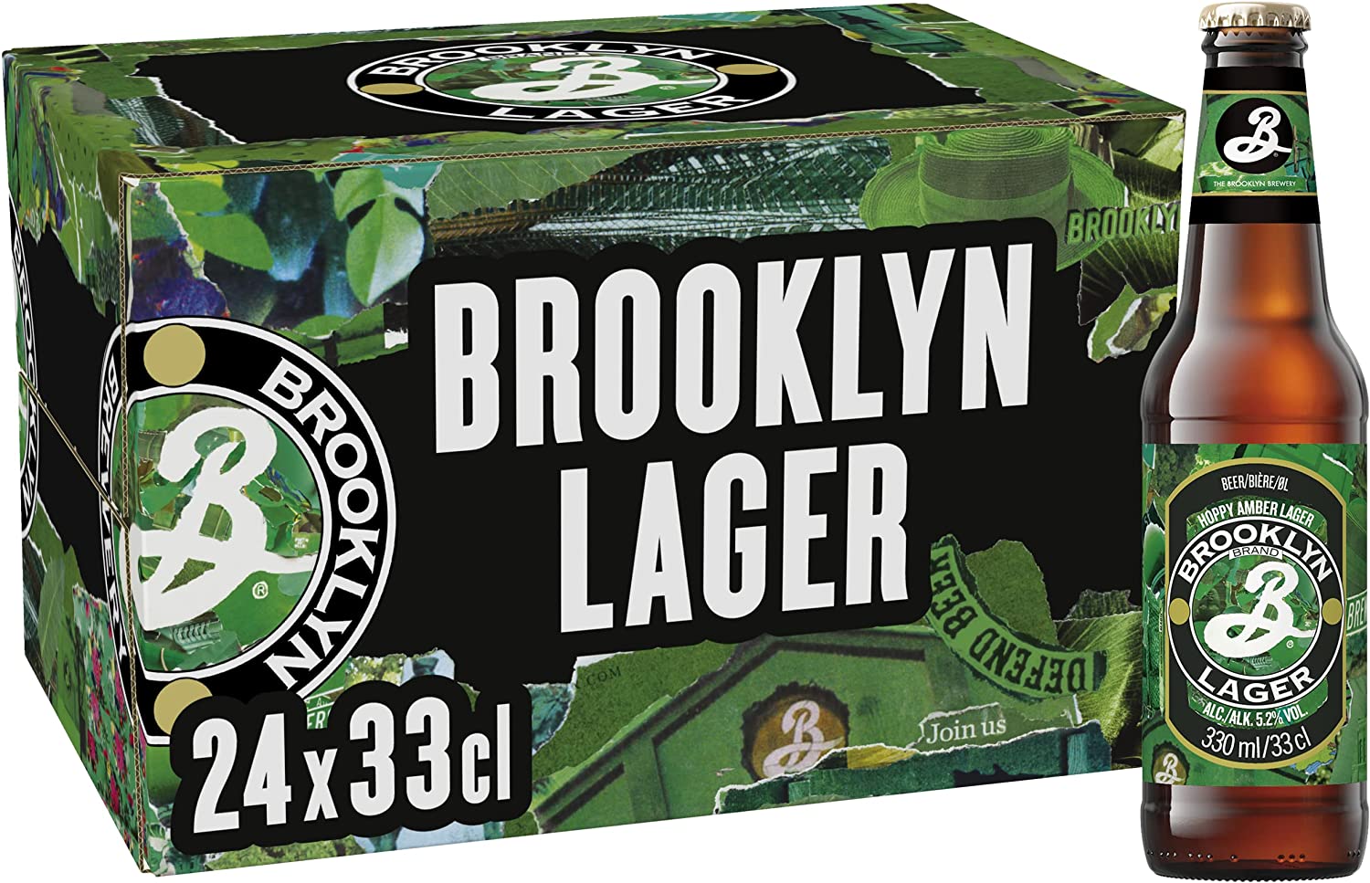 Brooklyn Hoppy Amber Lager 0,33l-  Craft Beer aus New York mit 5,2% Vol.