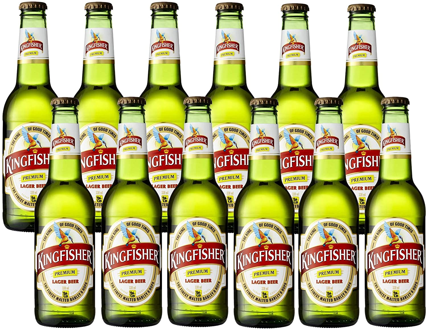 Kingfisher Premium Lager 0,33l -  mildes Bier aus Indien mit 4,8% Vol.