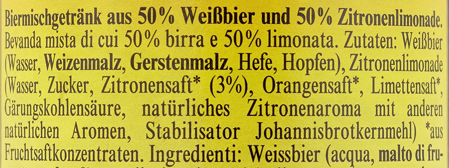 Paulaner Weißbier-Zitrone 0,5l- Biermischgetränk mit 2,7% Vol.