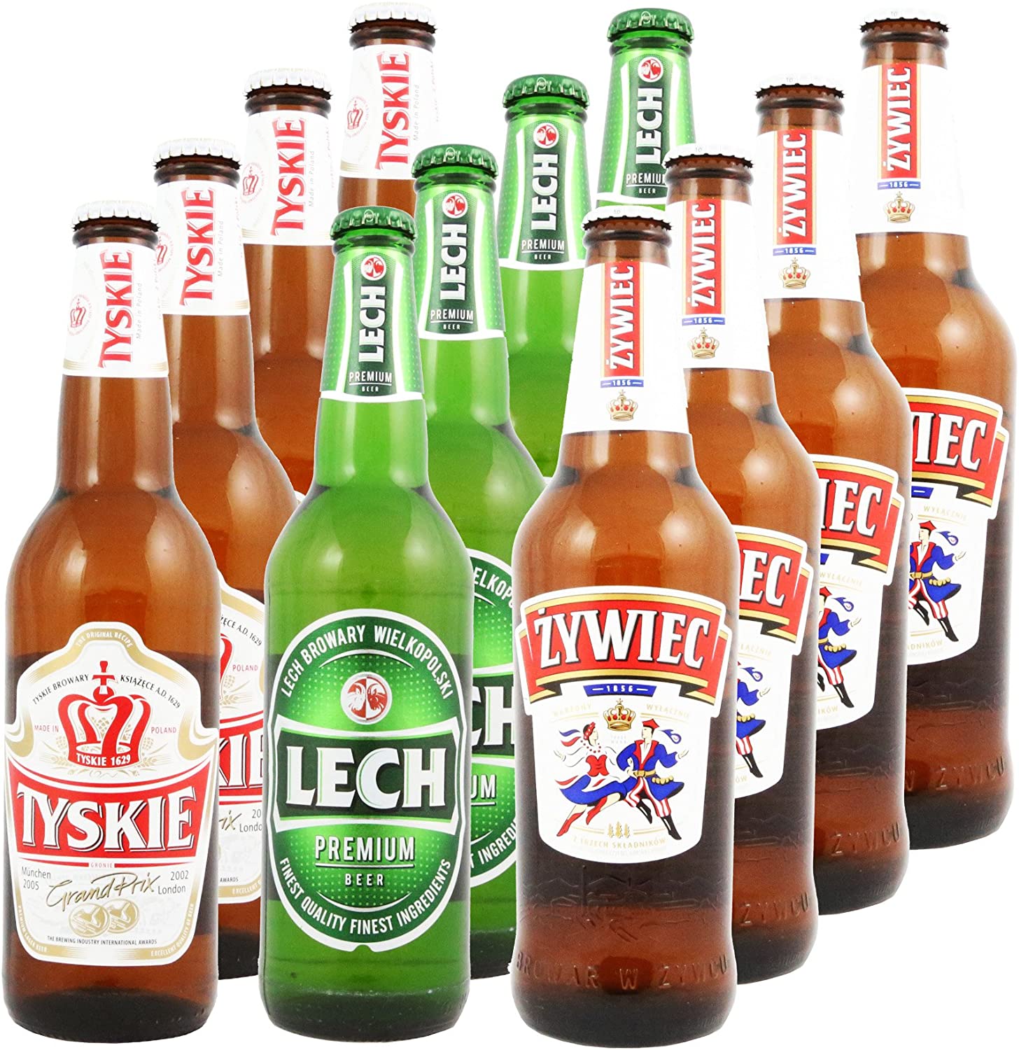 polnische spitzen Biere im Mix- Tyskie, Lech & Zywiec