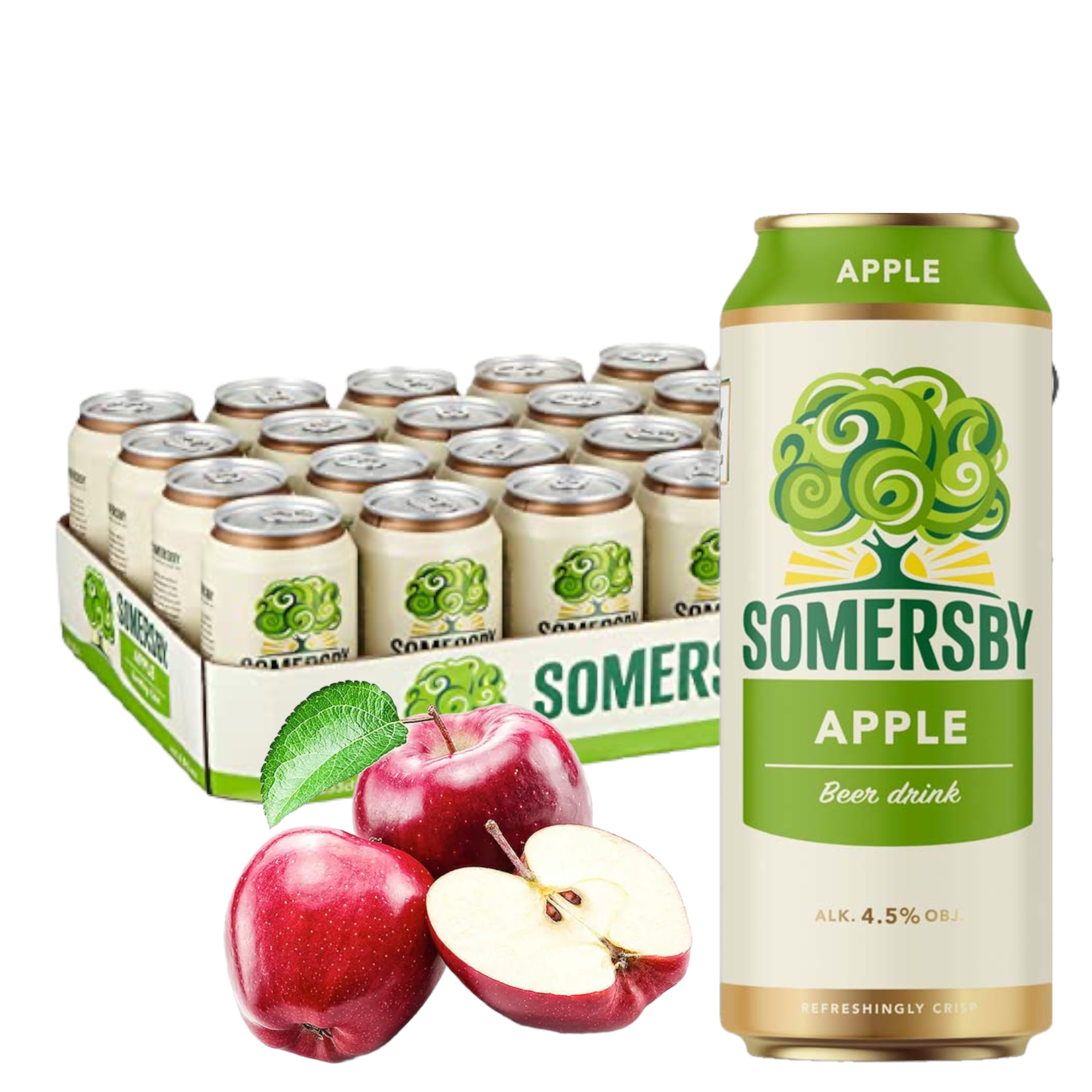 Somersby Apple 0,5l mit 4,5% Vol. - Biermischgetränk mit Apfel