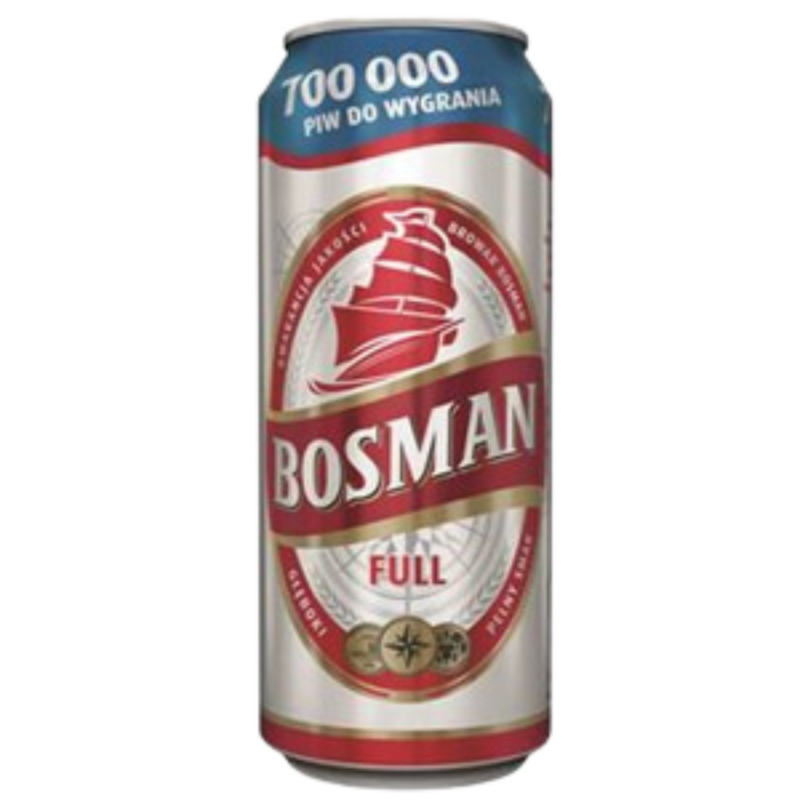 Bosman Pils - der tiefe Geschmack aus Polen in der Dose 0,5l- Piwo Beer mit 5,7% Vol.