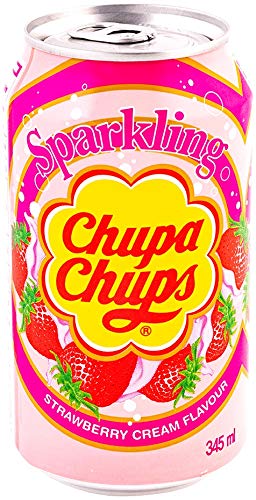 Chupa Chups Sparkling Erdbeere Drink, 24 Dosen, 24x345 ml