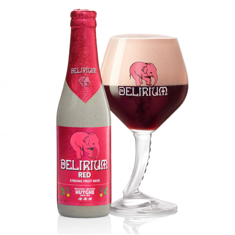 Delirium Red 0,33l-  Starkbier - Fruchtbier aus Belgien mit 8% Vol.