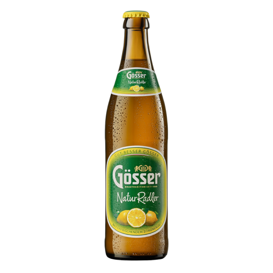 Gösser Natur Radler Zitrone 0,5l- Das Radler aus Österreich mit 2,4% Vol.