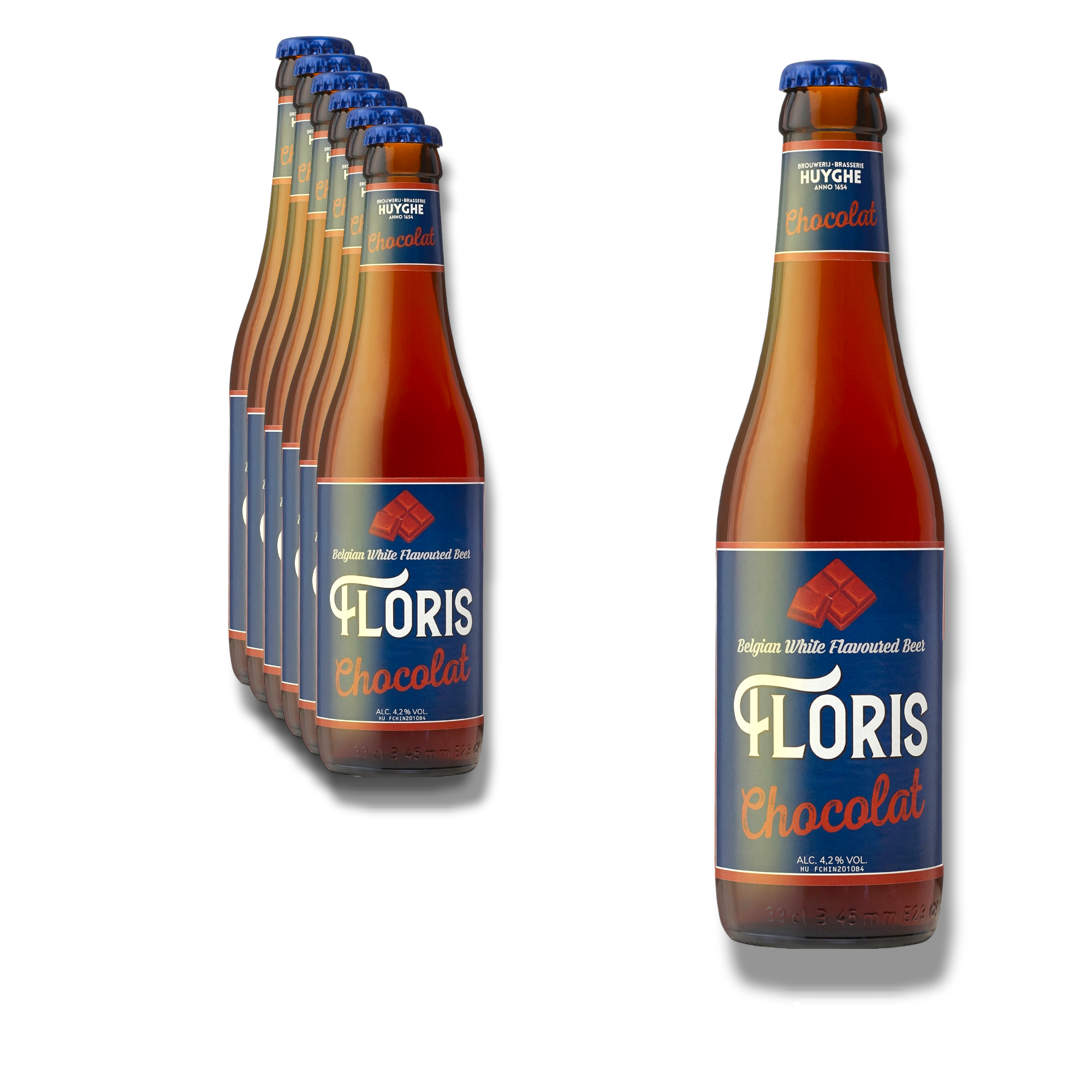 Floris Chocolate Bier 0,33l - Belgian White Flavoured Beer - Schokobier aus Belgien mit 4,2% Vol.