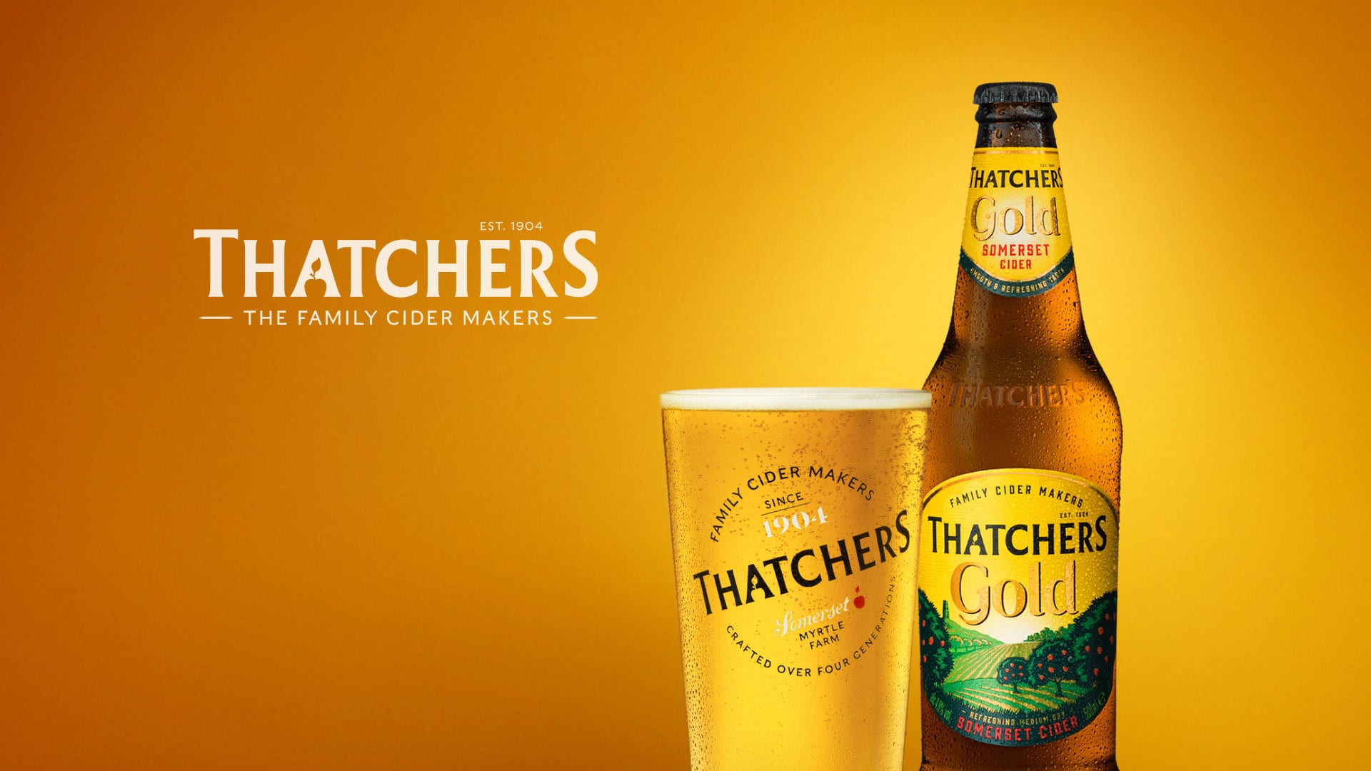 Thatchers Gold 0,5l- Somerset Cider mit 4,8% Vol.- Halbtrockener Apfelwein