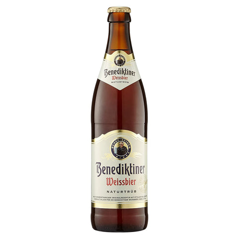 Benediktiner Weissbier Naturtrüb mit 5,4 % Vol. in der 0,5-l-Mehrwegflasche