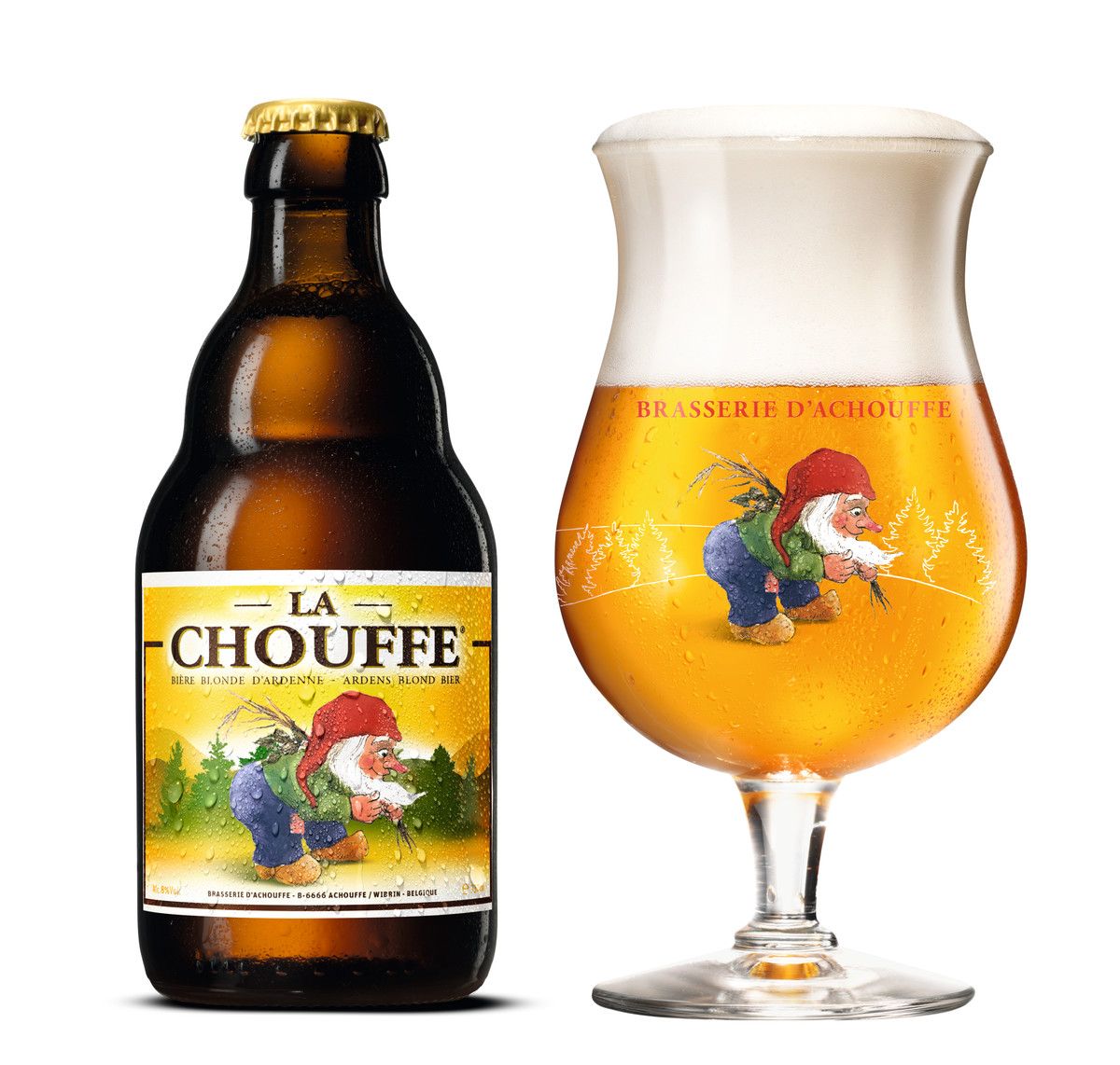 La Chouffe Blonde 0,33l- ungefiltertes blondes Bier aus Belgien mit 8%Vol.