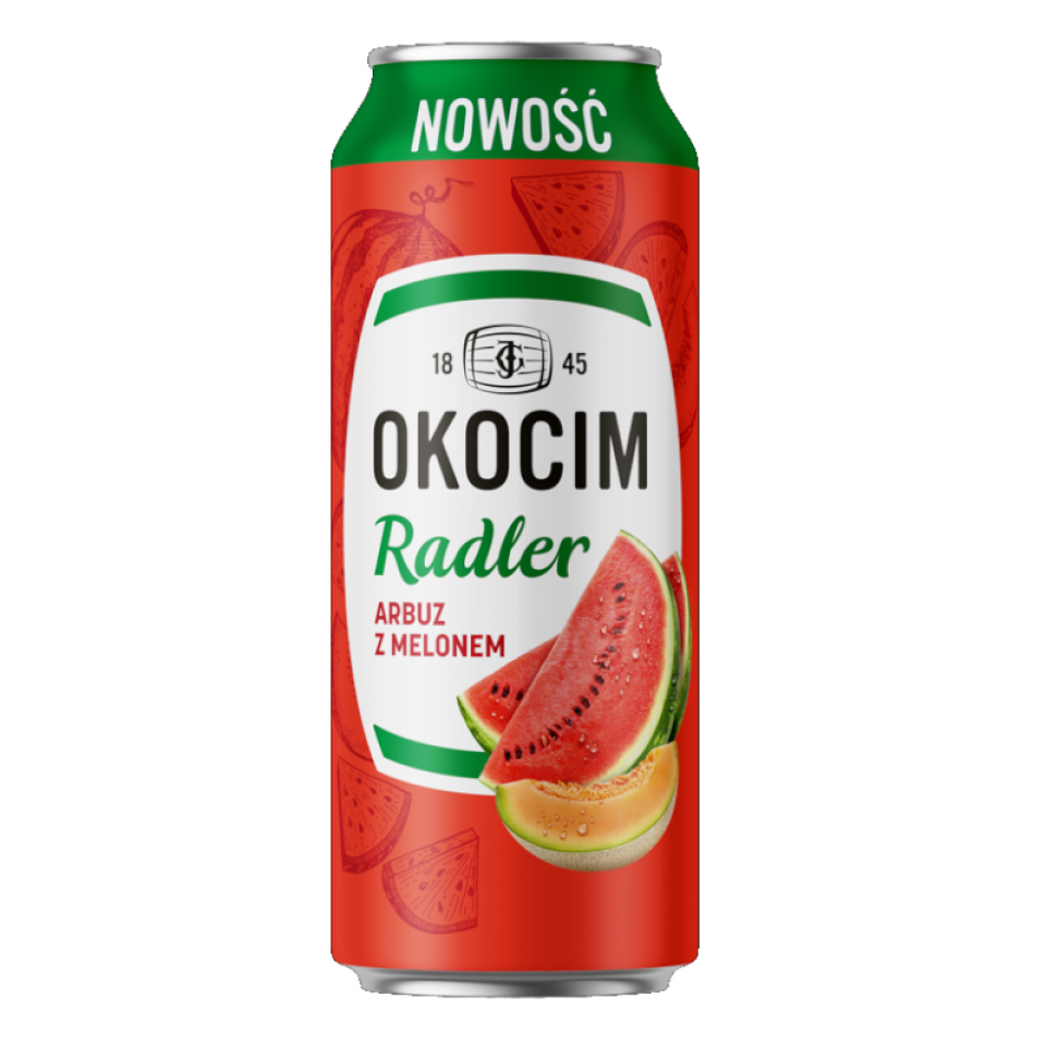 Okocim Radler Arbuz Melonem 0,5l - Radler mit Wassermelone und 2% Vol.