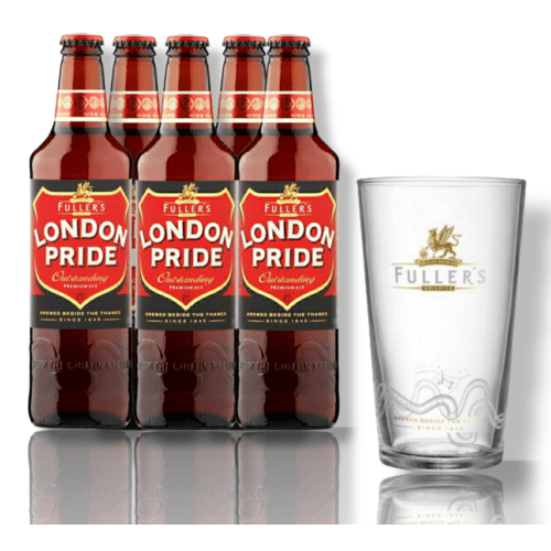 5 x Fullers London Pride inklusive Original Fullers Glas