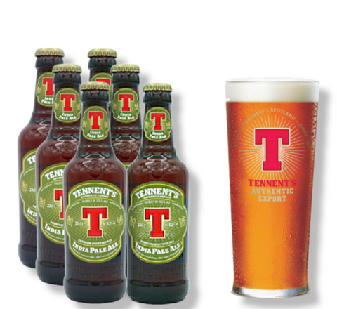 Tennent`s India Pale Ale Bier je 0,33l - IPA aus Schottland mit 6,2% Vol.