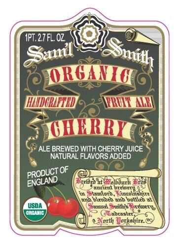 Samuel Smith`s Organic Cherry 0,355l-  Kirschbier aus Großbritannien mit 5,1% Vol.