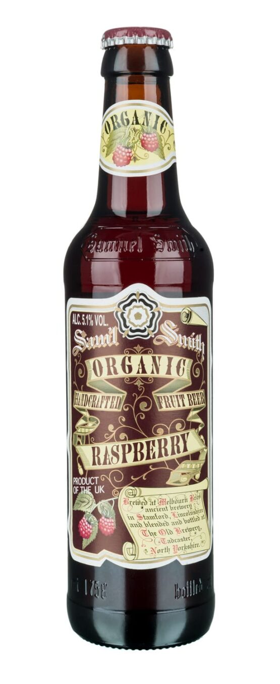 Samuel Smith`s Organic Raspberry 0,355l - Himbeerbier aus Großbritannien mit 5,1% Vol.
