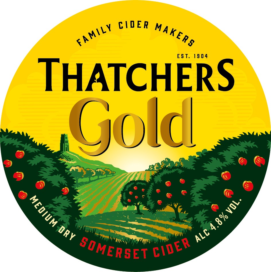 Thatchers Gold 0,5l- Somerset Cider mit 4,8% Vol.- Halbtrockener Apfelwein
